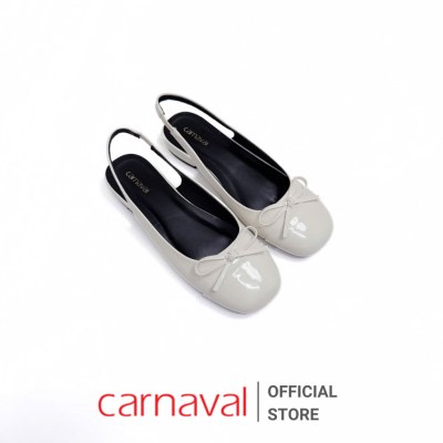Giày Sục Nữ Da Bóng Đính Nơ Carnaval Siêu Xinh Kèm Quai Chun Co Giãn, Dễ Đi - VS135 - ảnh 8