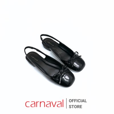 Giày Sục Nữ Da Bóng Đính Nơ Carnaval Siêu Xinh Kèm Quai Chun Co Giãn, Dễ Đi - VS135 - ảnh 7
