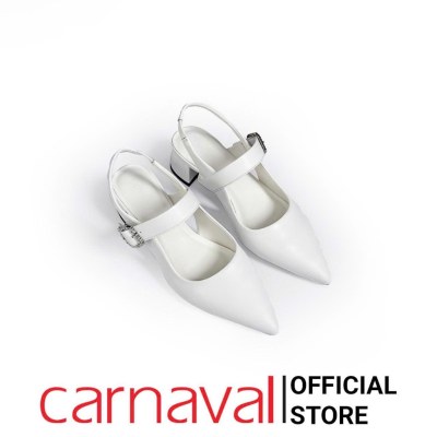 Giày Cao Gót Nữ Carnaval Mũi Nhọn Quai Ngang Gót Vuông 4cm Thanh Lịch - VS174 - ảnh 10
