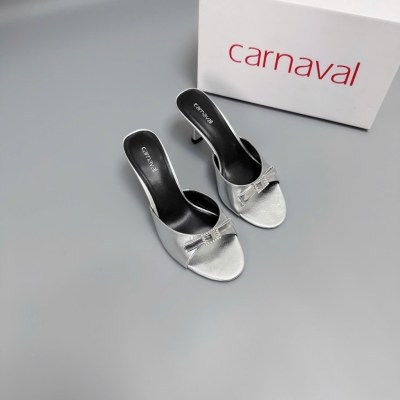 Dép Cao Gót Nữ Carnaval Gót Cao 7cm - 9cm Siêu Tôn Dáng Thiết Kế Đính Nơ và Đá Pha Lê - VS114 - ảnh 8