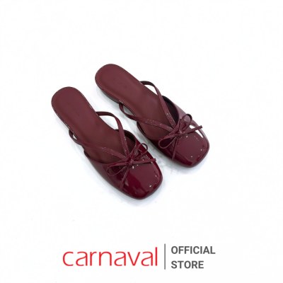 Dép Sục Nữ Đế Bệt Carnaval Da Bóng Thiết Kế Đính Nơ Sang Trọng Tiểu Thư - VS148 - ảnh 6