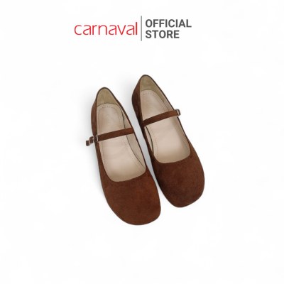 Giày Búp Bê Nữ Carnaval – Da Lộn Quai Ngang Nữ Tính, Êm Nhẹ - VS190 - ảnh 13