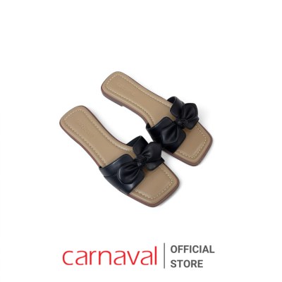 Dép Nữ Carnaval Đế Bệt Mũi Vuông Nơ To Bản Da Mềm Đi Làm, Đi Chơi, Du Lịch - VS183 - ảnh 6