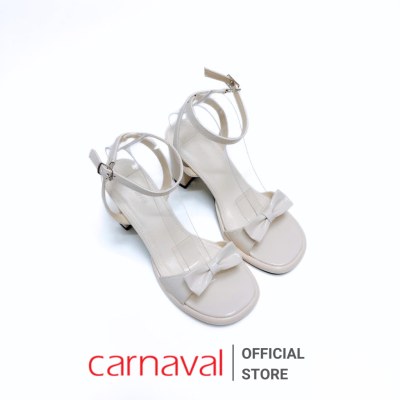 Sandal Cao Gót Nữ Quai Đính Nơ Carnaval Sang Trọng - Gót Đế Vuông 8cm Phối Đồ Cực Xinh - VS136 - ảnh 12