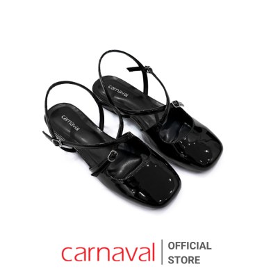 Giày Sục Nữ Quai Hậu Da Bóng Carnaval Quai Thắt Chéo Siêu Xinh, Mũi Vuông Sang Trọng - VS146 - ảnh 9