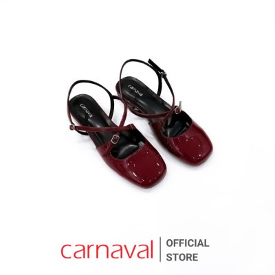 Giày Sục Nữ Quai Hậu Da Bóng Carnaval Quai Thắt Chéo Siêu Xinh, Mũi Vuông Sang Trọng - VS146 - ảnh 11