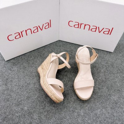 Dép xuồng đế cói quai ngang Carnaval cao 11 phân siêu xinh - Siêu cao - VS15 - ảnh 6