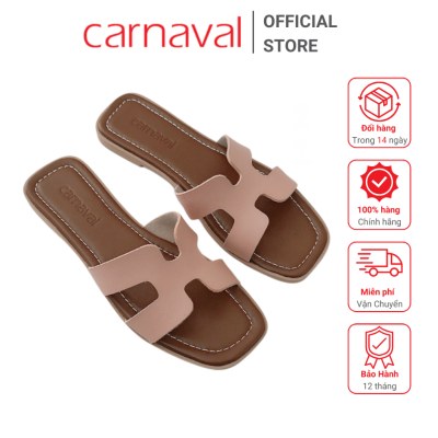 Dép Quai Ngang Chữ H Carnaval Nữ Thời Trang Đế Bệt -  Kiểu Dáng Hiện Đại, Phong Cách -VS57 - ảnh 1