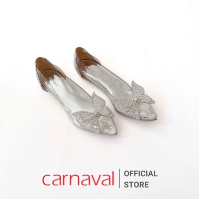 Giày Nữ Đế Bệt Mika Trong Suốt Carnaval Đính Nơ Siêu Xinh, Siêu Sang Ba Tông Màu Khác Nhau - VS102 - ảnh 8