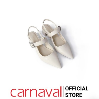 Giày Cao Gót Nữ Carnaval Mũi Nhọn Quai Ngang Gót Vuông 4cm Thanh Lịch - VS174 - ảnh 9