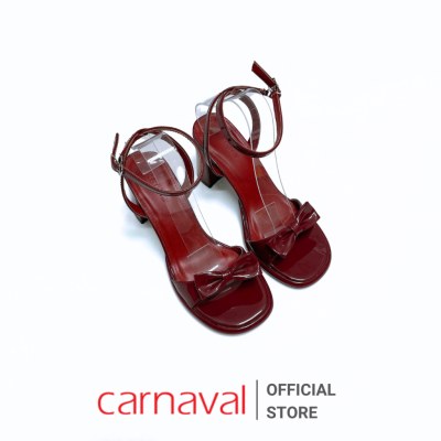 Sandal Cao Gót Nữ Quai Đính Nơ Carnaval Sang Trọng - Gót Đế Vuông 8cm Phối Đồ Cực Xinh - VS136 - ảnh 11