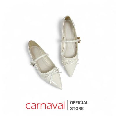 Giày Búp Bê Nữ Carnaval Mũi Nhọn Quai Ngang Da Bóng – Mary Jane Công Sở, Dự Tiệc, Đi Chơi - VS182 - ảnh 3