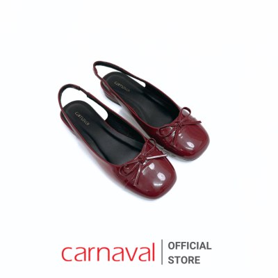 Giày Sục Nữ Da Bóng Đính Nơ Carnaval Siêu Xinh Kèm Quai Chun Co Giãn, Dễ Đi - VS135 - ảnh 9