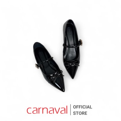 Giày Búp Bê Nữ Carnaval Mũi Nhọn Quai Ngang Da Bóng – Mary Jane Công Sở, Dự Tiệc, Đi Chơi - VS182 - ảnh 2