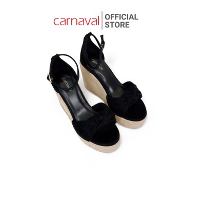 Sandal Nữ Carnaval Đế Xuồng Cao 11cm Thiết Kế Nơ Nữ Tính, Êm Chân, Đi Chơi, Đi Biển, Du Lịch - VS194 - ảnh 11