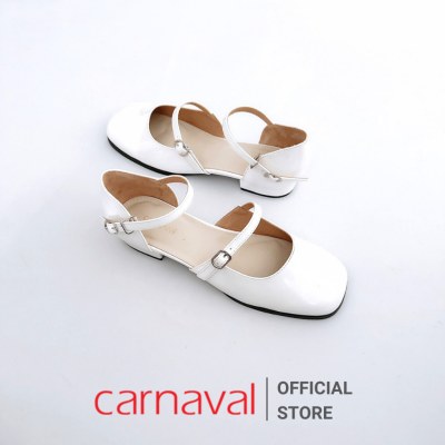 Giày Nữ Đế Bệt Carnaval Cao 2cm Thiết Kế 2 Quai Độc Đáo Hở Giữa Siêu Phong Cách -VS86 - ảnh 6